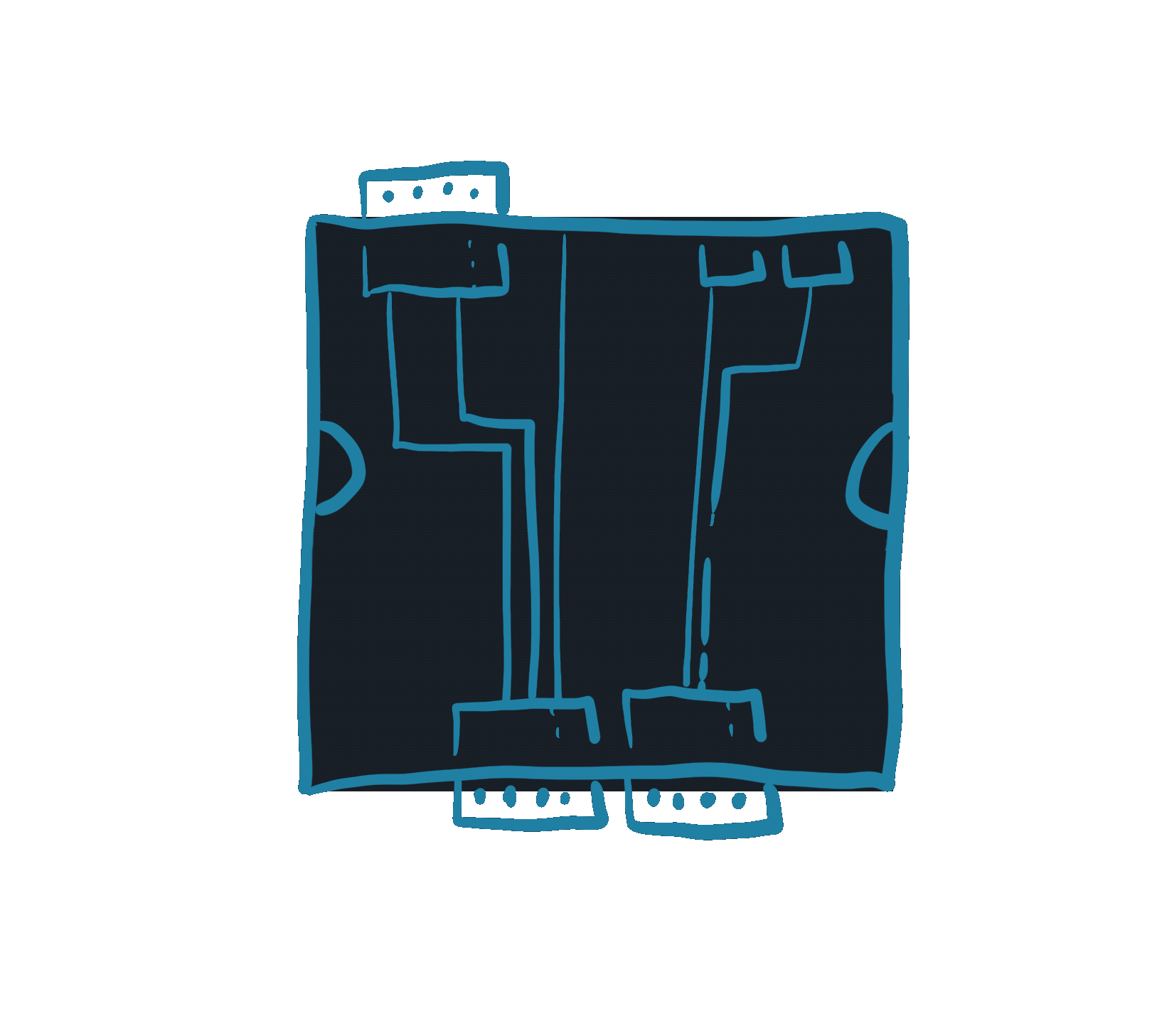 Animated processor drawing