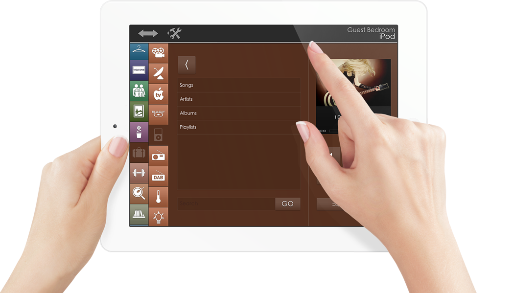 User Ipad Interface Main Music